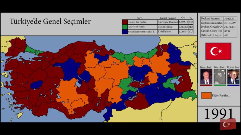 Haritalarla Türkiye'nin seçim tarihi 11