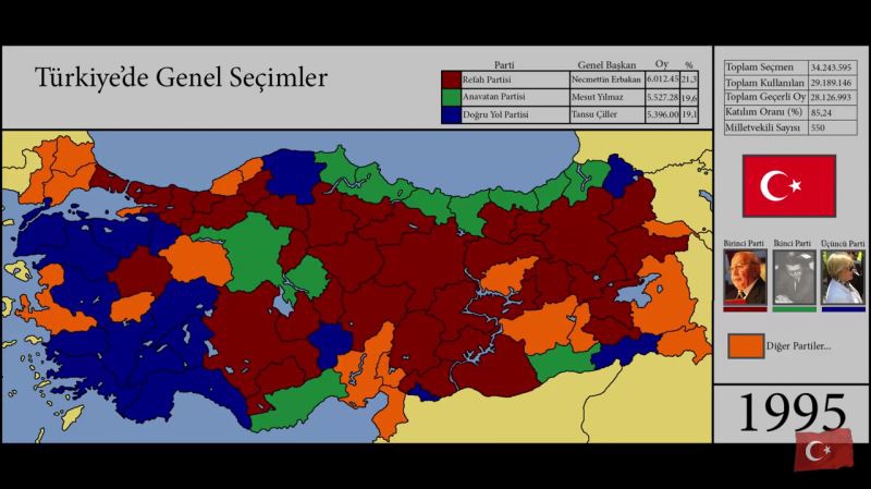 Haritalarla Türkiye'nin seçim tarihi 12