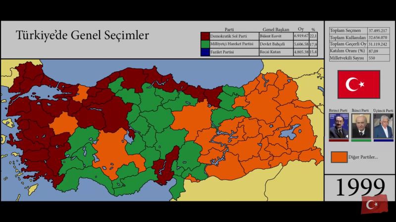 Haritalarla Türkiye'nin seçim tarihi 13