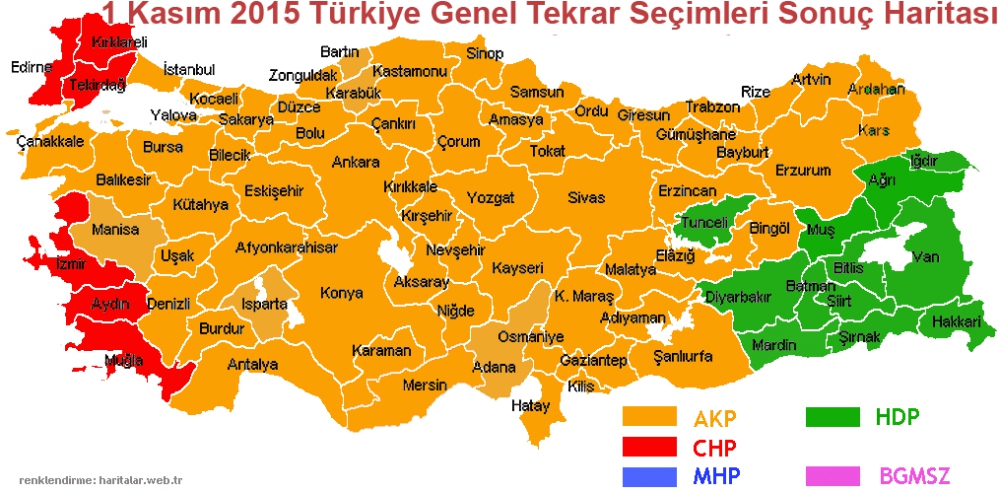 Haritalarla Türkiye'nin seçim tarihi 17