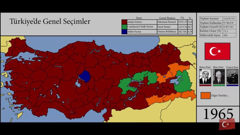 Haritalarla Türkiye'nin seçim tarihi 5