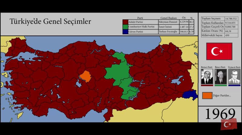 Haritalarla Türkiye'nin seçim tarihi 6