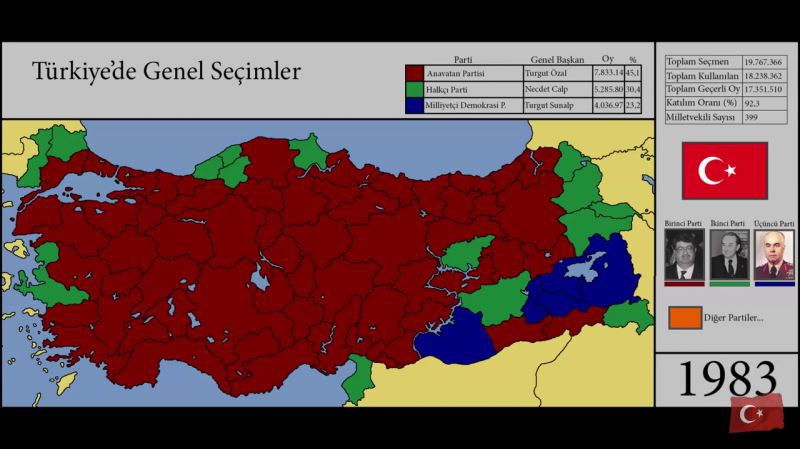 Haritalarla Türkiye'nin seçim tarihi 9