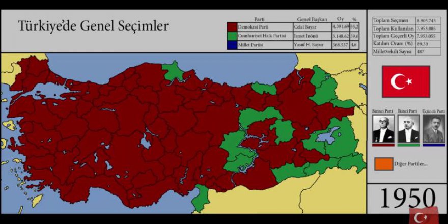 Haritalarla Türkiye'nin seçim tarihi