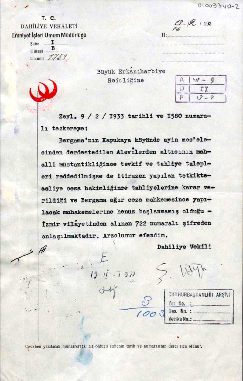 Arapça ezan ve Kur'an alfabesini yasaklayan belgeler 9