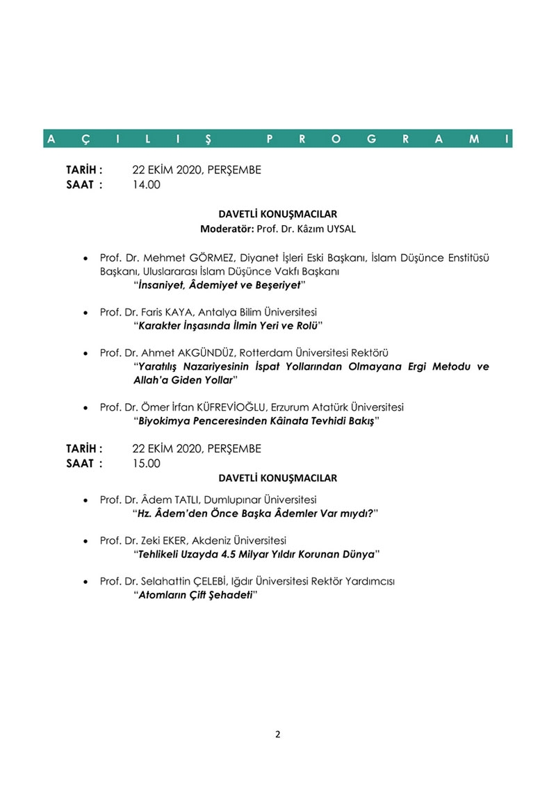 4. Uluslararası Yaratılış Kongresi başlıyor 3