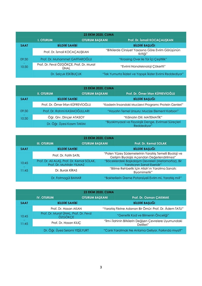 4. Uluslararası Yaratılış Kongresi başlıyor 4