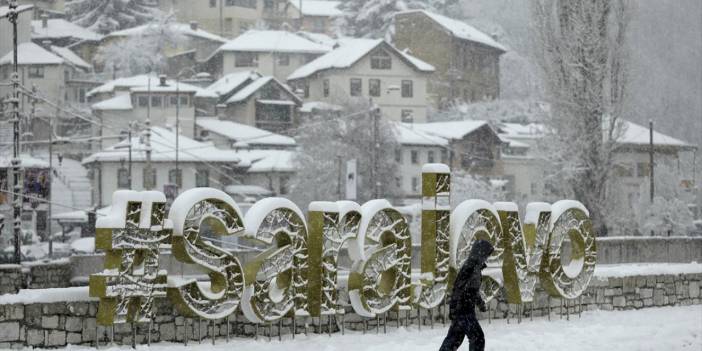Saraybosna beyaz rahmete büründü