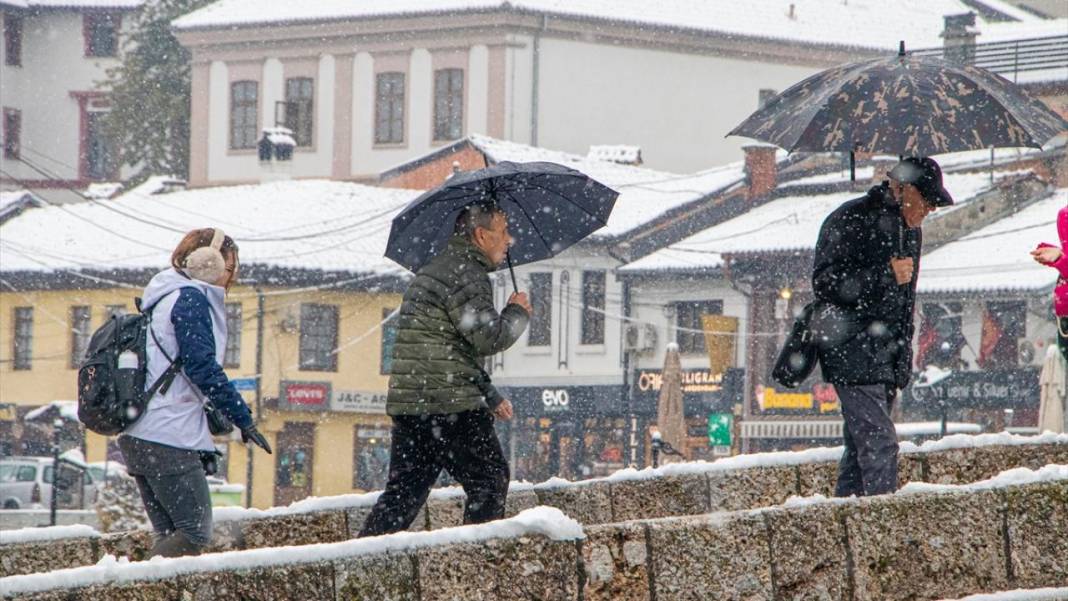Prizren’de kar yağışı ile gelen beyaz rahmet sevinci 3