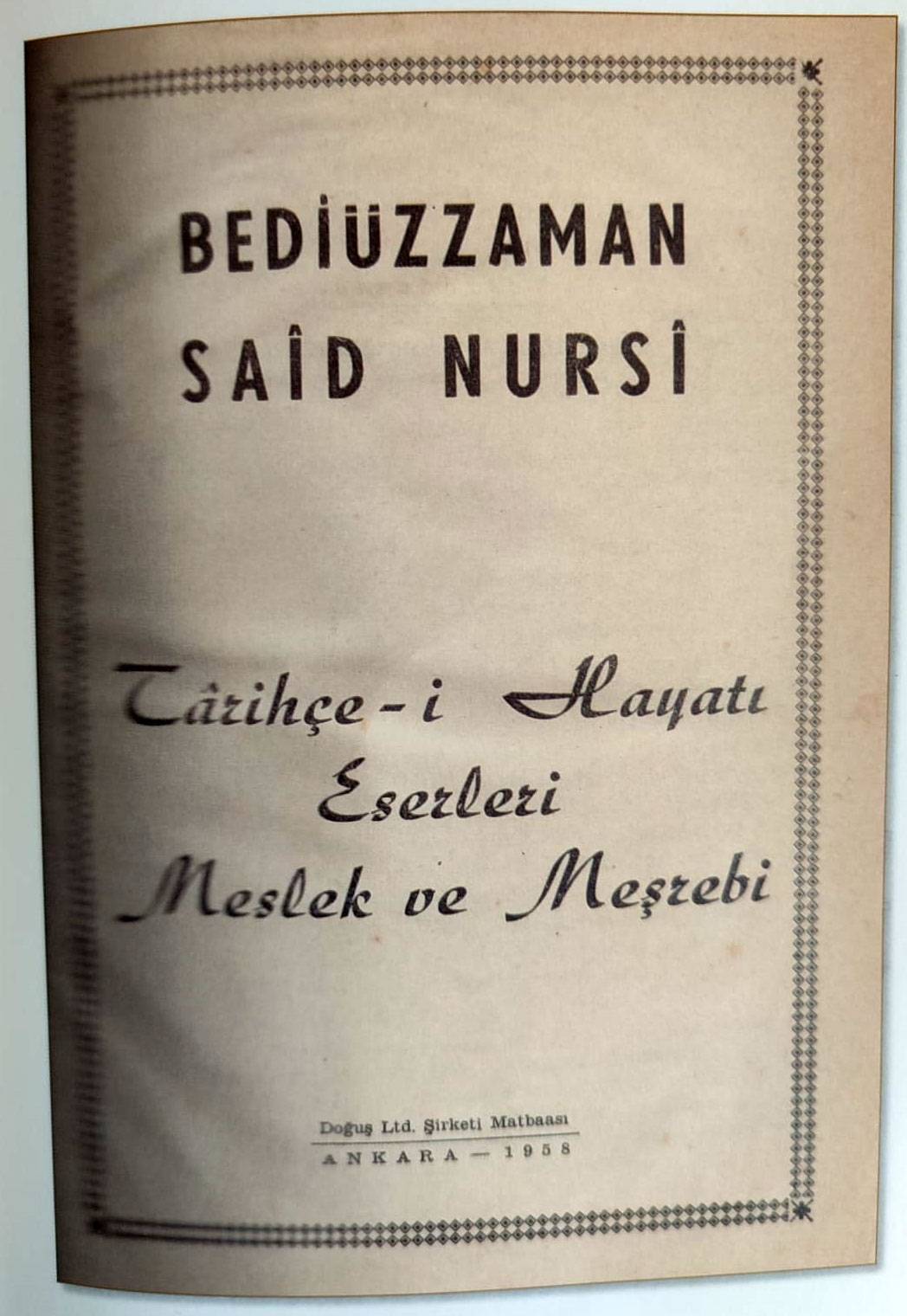 Said Nursi'nin doğum tarihi ve Tarihçe-i Hayat 2