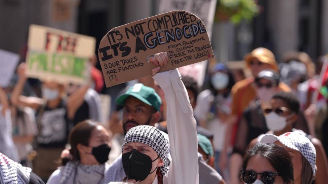New York'ta Filistin'e destek, israile lanet gösterisi 11