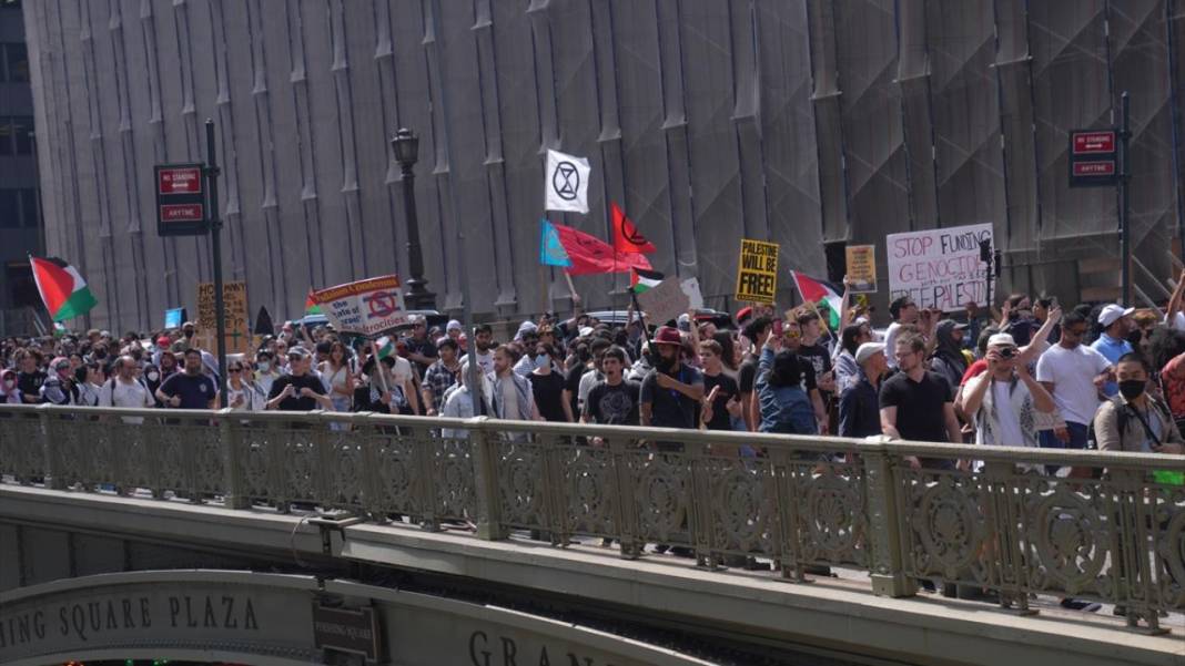 New York'ta Filistin'e destek, israile lanet gösterisi 13