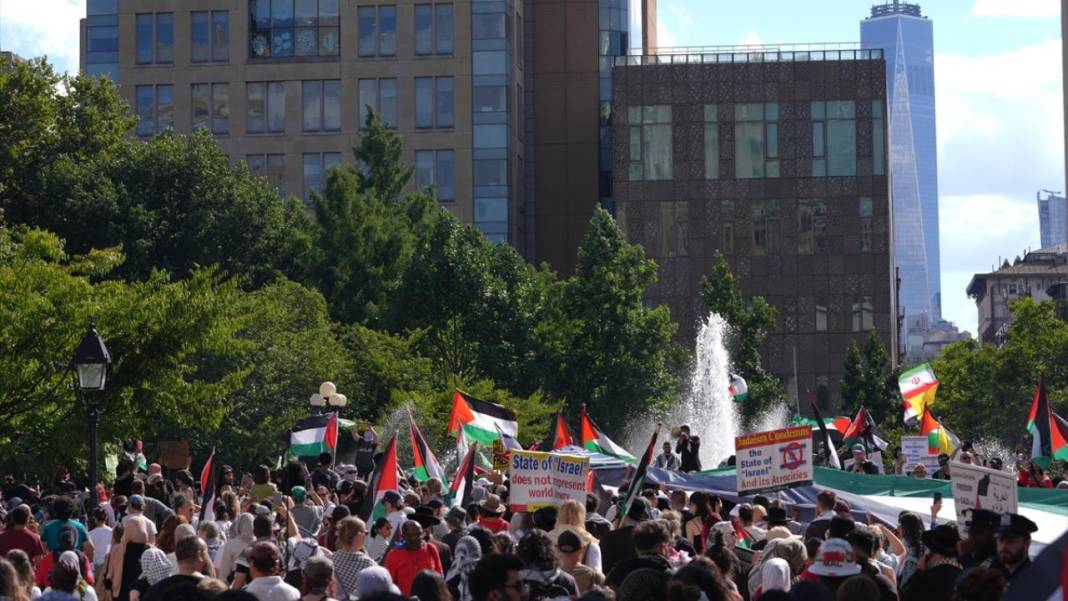 New York'ta Filistin'e destek, israile lanet gösterisi 15