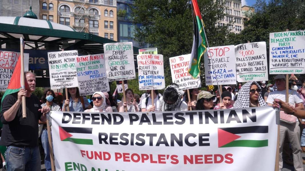 New York'ta Filistin'e destek, israile lanet gösterisi 4