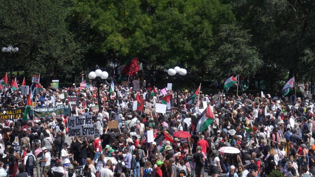 New York'ta Filistin'e destek, israile lanet gösterisi 5