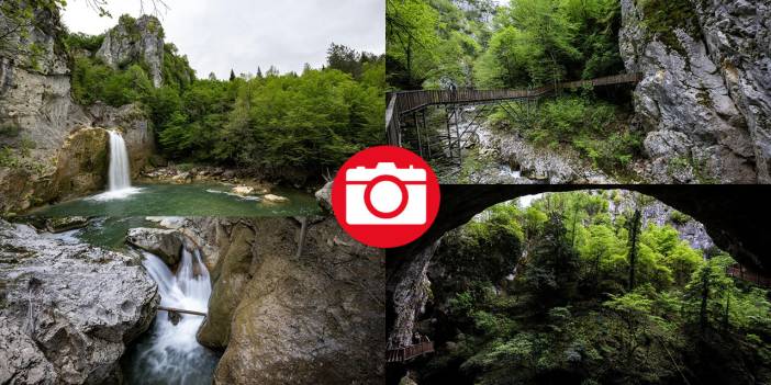 Şelalesi ve yürüyüş yolu ile Horma Kanyonu