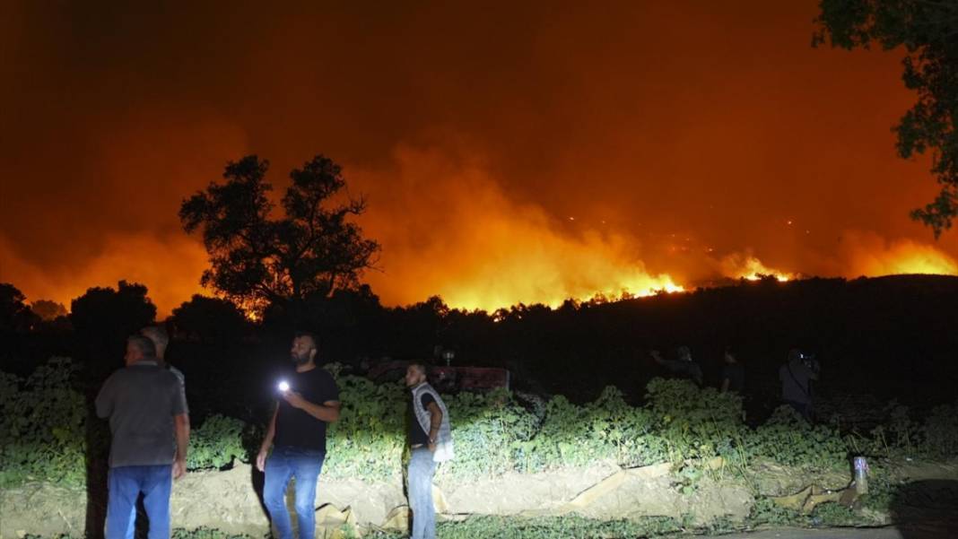 Ödemiş'teki orman yangınında el birliği ile müdahale edildi 3