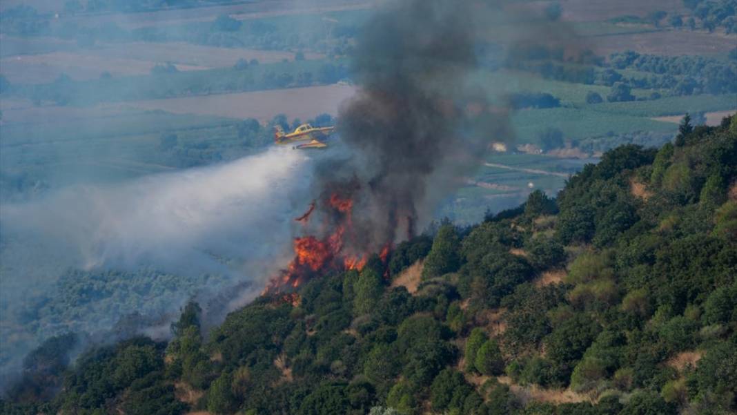 Ödemiş'teki orman yangınında el birliği ile müdahale edildi 5