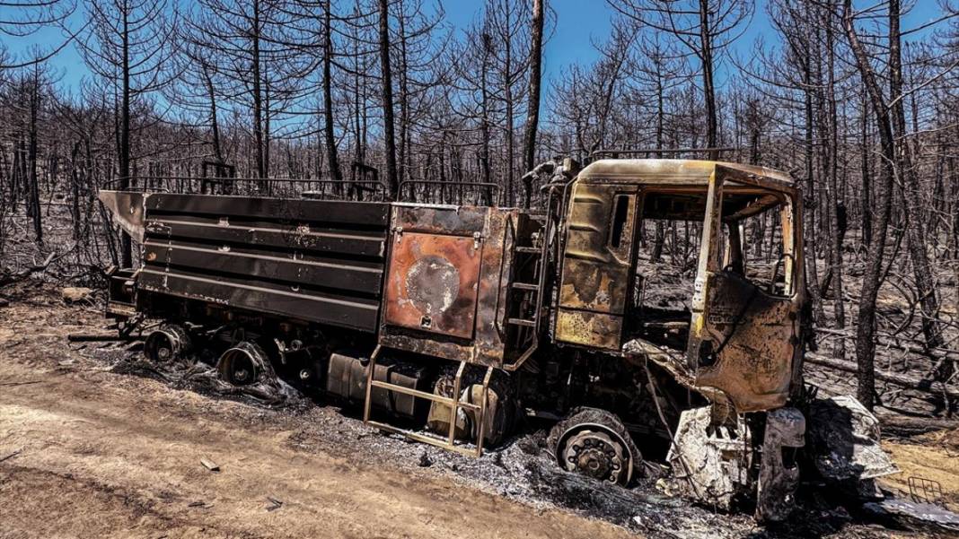 Yangın sonrası acı tablo: 'Yeşil' ve 'siyah' yan yana 13