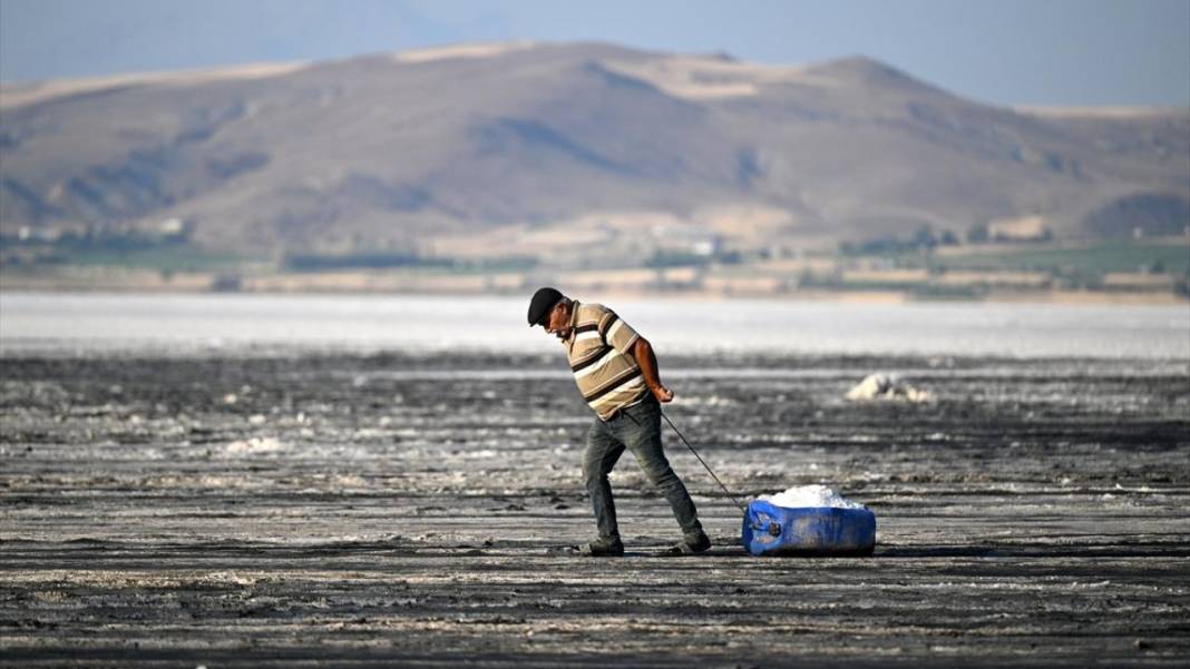 Palas Tuzla Gölü'nden dededen kalma yöntemlerle tuz çıkarma 8