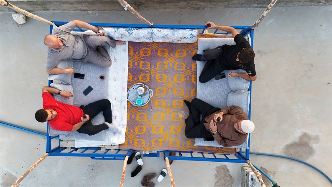 Sıcak havada 'dam palas' keyfi 2