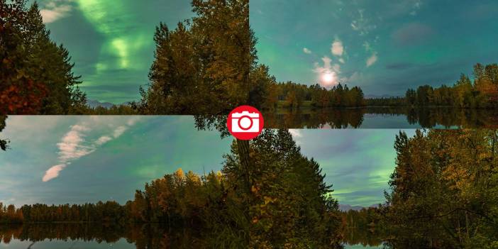 Gökyüzü kuzey ışıklarıyla aydınlandı