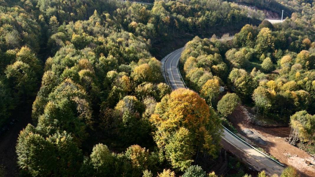 Teleferikten 360 derecelik açıyla sonbahar renkleri 12