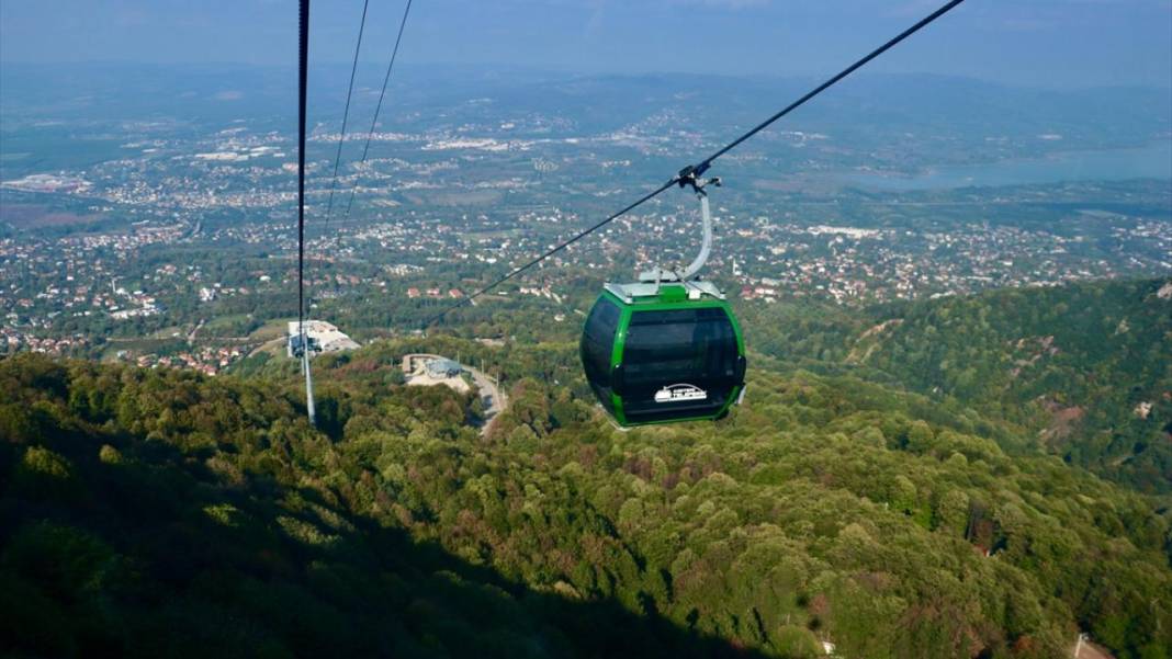 Teleferikten 360 derecelik açıyla sonbahar renkleri 2