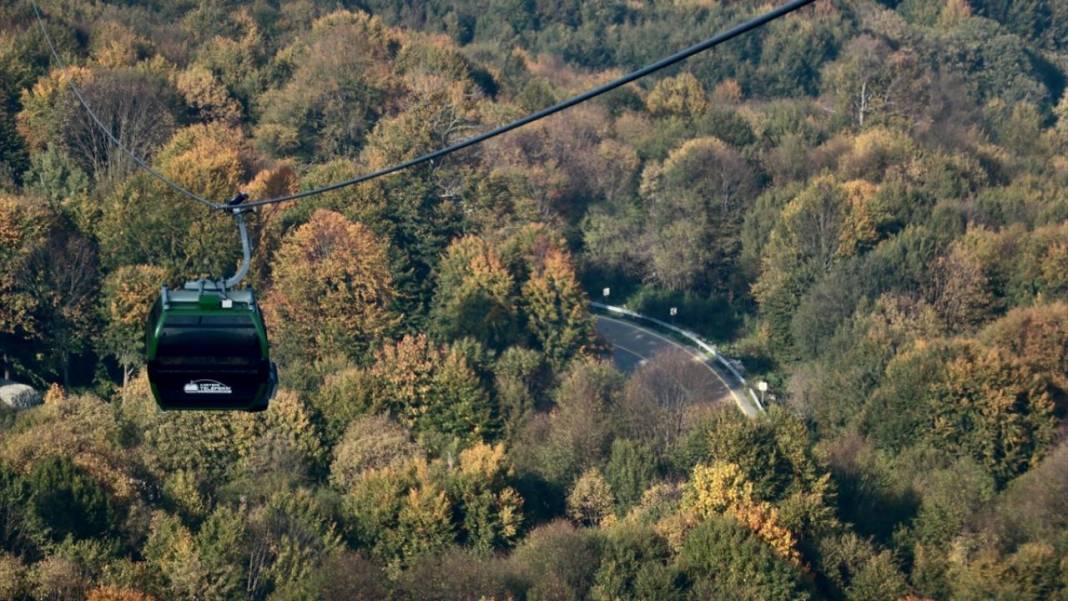 Teleferikten 360 derecelik açıyla sonbahar renkleri 5