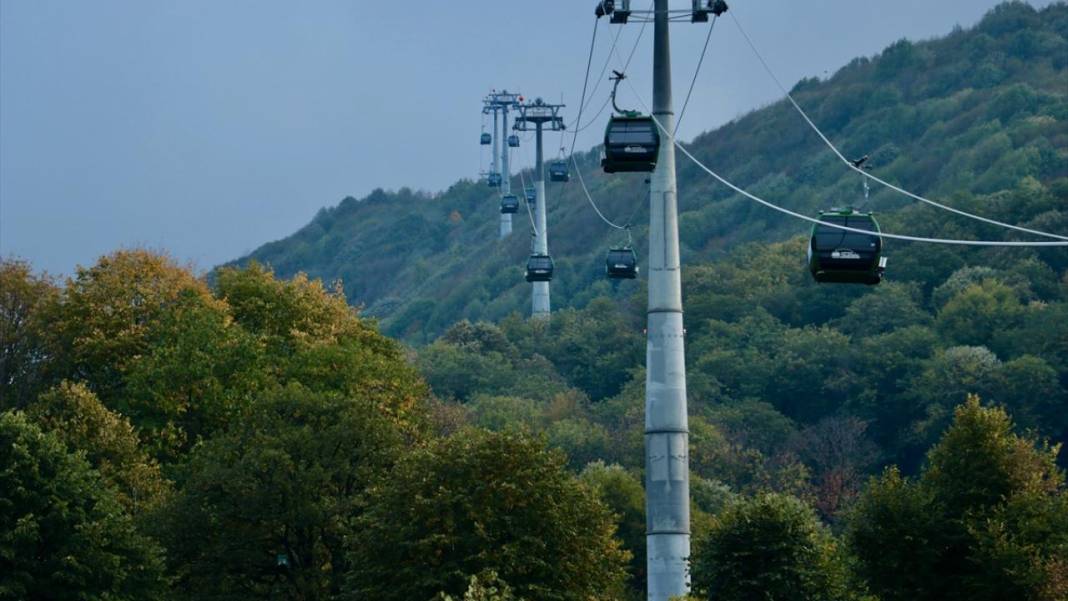 Teleferikten 360 derecelik açıyla sonbahar renkleri 7