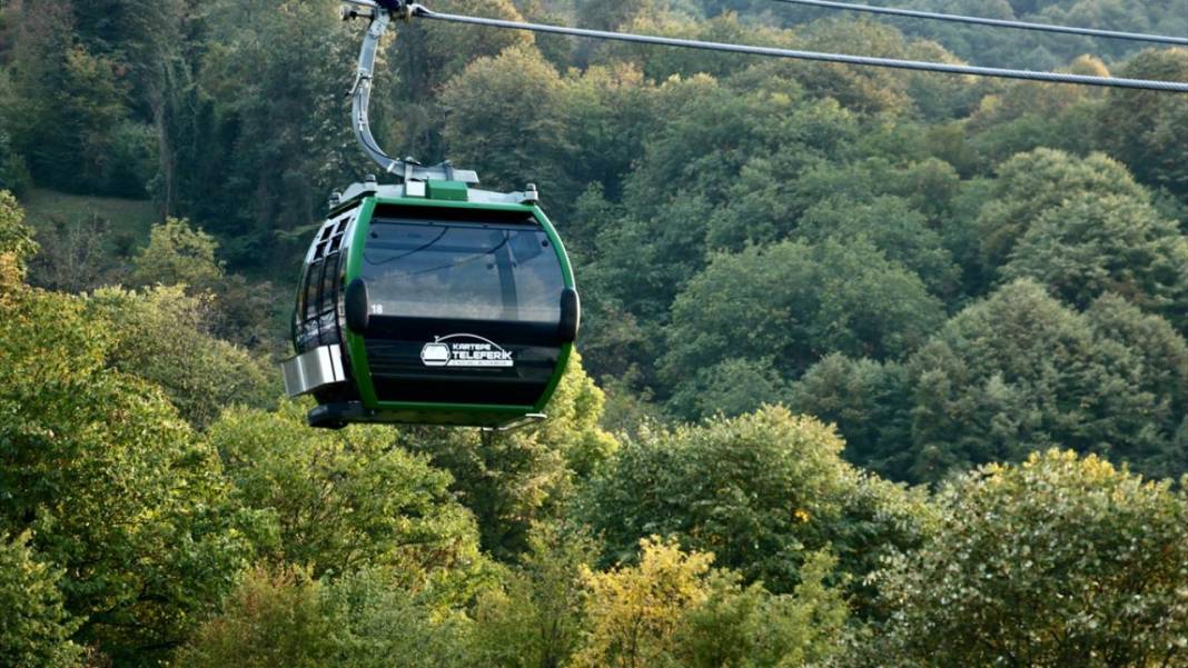Teleferikten 360 derecelik açıyla sonbahar renkleri 8