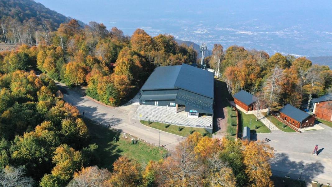 Teleferikten 360 derecelik açıyla sonbahar renkleri 9