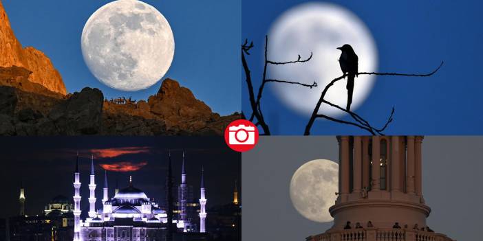 Gökyüzünde Dolunay güzelliği