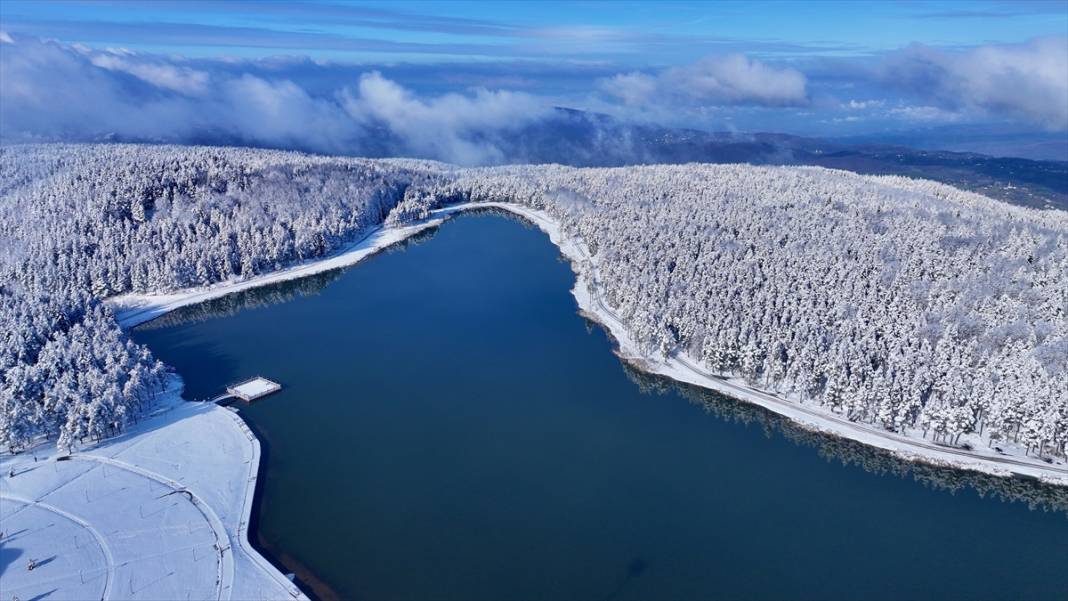 Beyaz rahmet kar, Topuk Yaylası'na da çok yakıştı 1