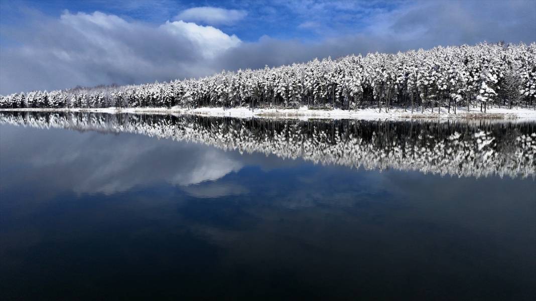 Beyaz rahmet kar, Topuk Yaylası'na da çok yakıştı 12