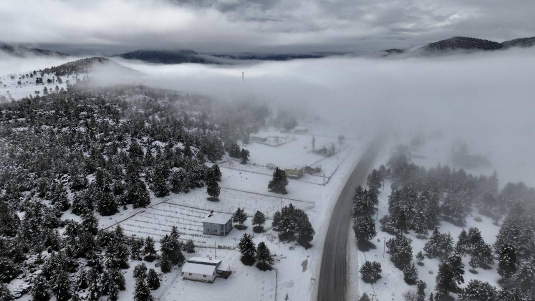 Yurdun çeşitli bölgelerinden kar manzaraları 2