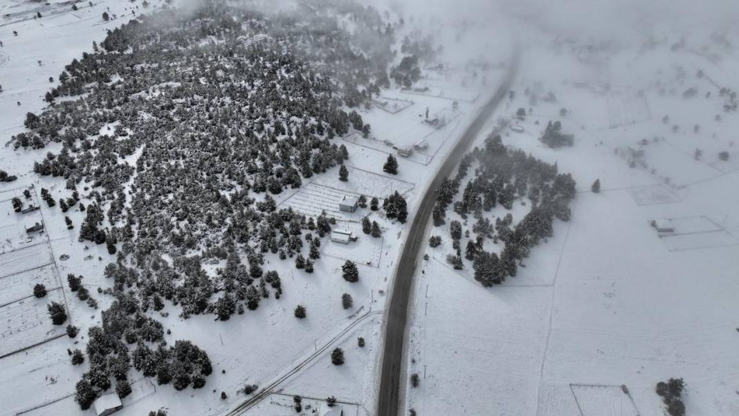 Yurdun çeşitli bölgelerinden kar manzaraları 3