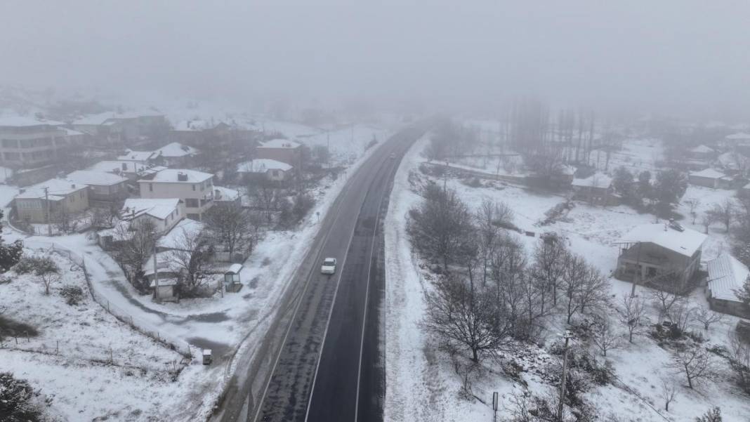 Yurdun çeşitli bölgelerinden kar manzaraları 5
