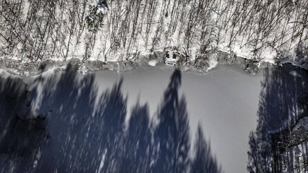 Yedigöller Milli Parkı beyaza büründü 8