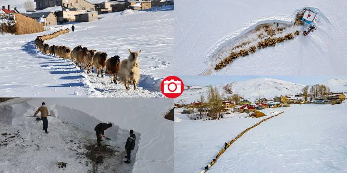 Çatak'ta kış böyle geçiyor