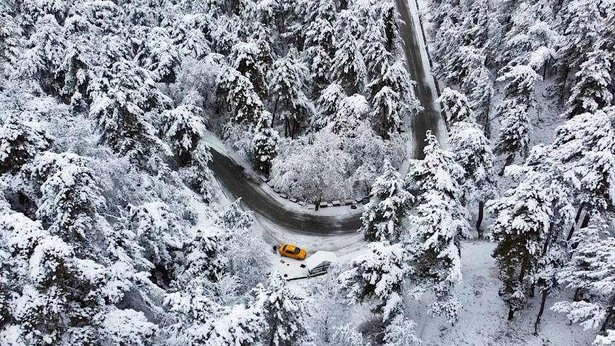 Karla kaplanan Yozgat Çamlık Milli Parkı ve Akdağmadeni ormanları 11