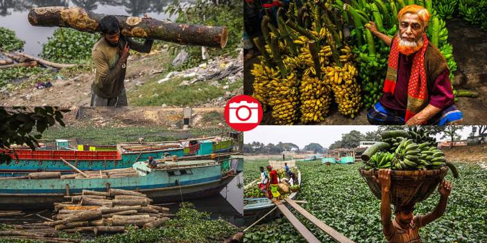 Bangladeş’te nehirler ürünlerin taşınmasında önemli