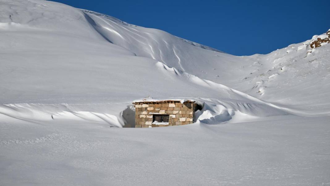 Van'ın Çatak ilçesinde kar 2 metreyi buldu, evler kayboldu 22