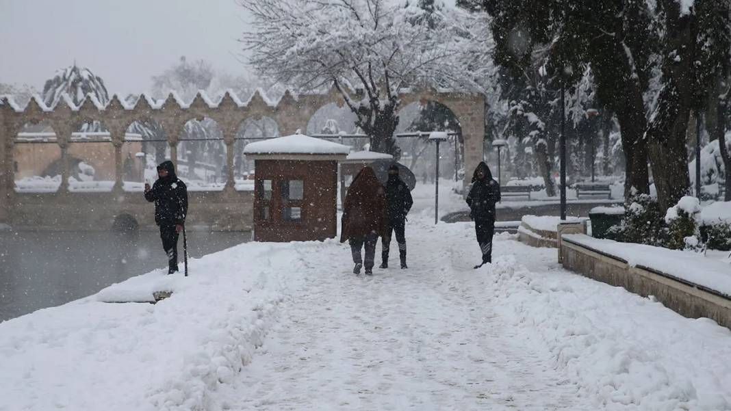 Balıklıgöl’de nadir görülen, 'beyaz rahmet kar' manzaraları 12