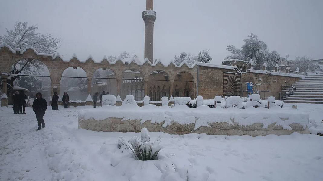 Balıklıgöl’de nadir görülen, 'beyaz rahmet kar' manzaraları 8