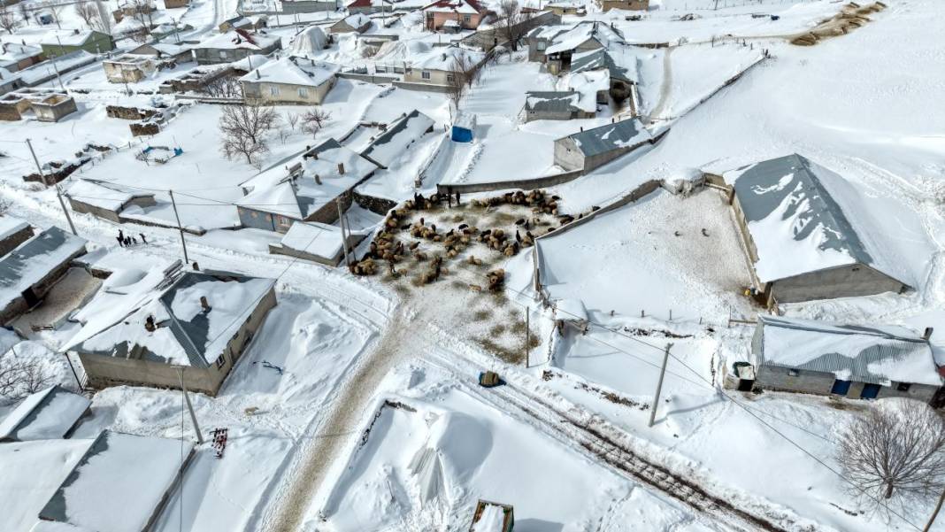 Karla kaplı köylerde yaşam 11