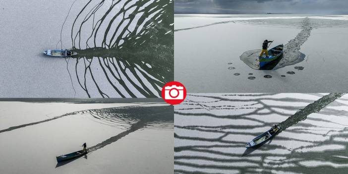 Beyşehir Gölü buzla kaplandı