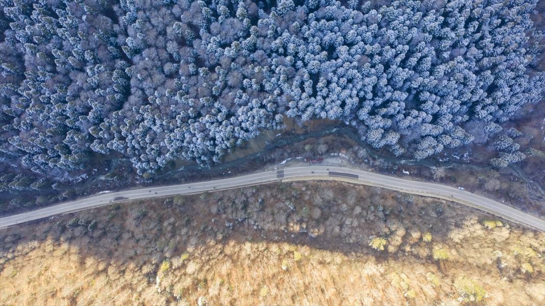 Bolu ve Düzce'nin yüksek kesimlerinde kar güzelliği 22