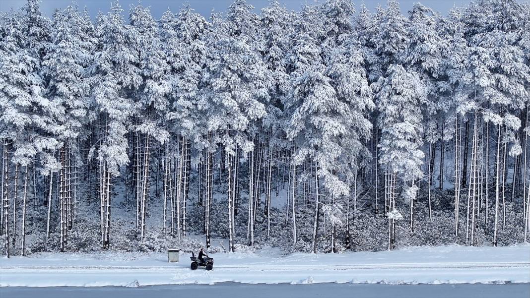 Bolu ve Düzce'nin yüksek kesimlerinde kar güzelliği 8