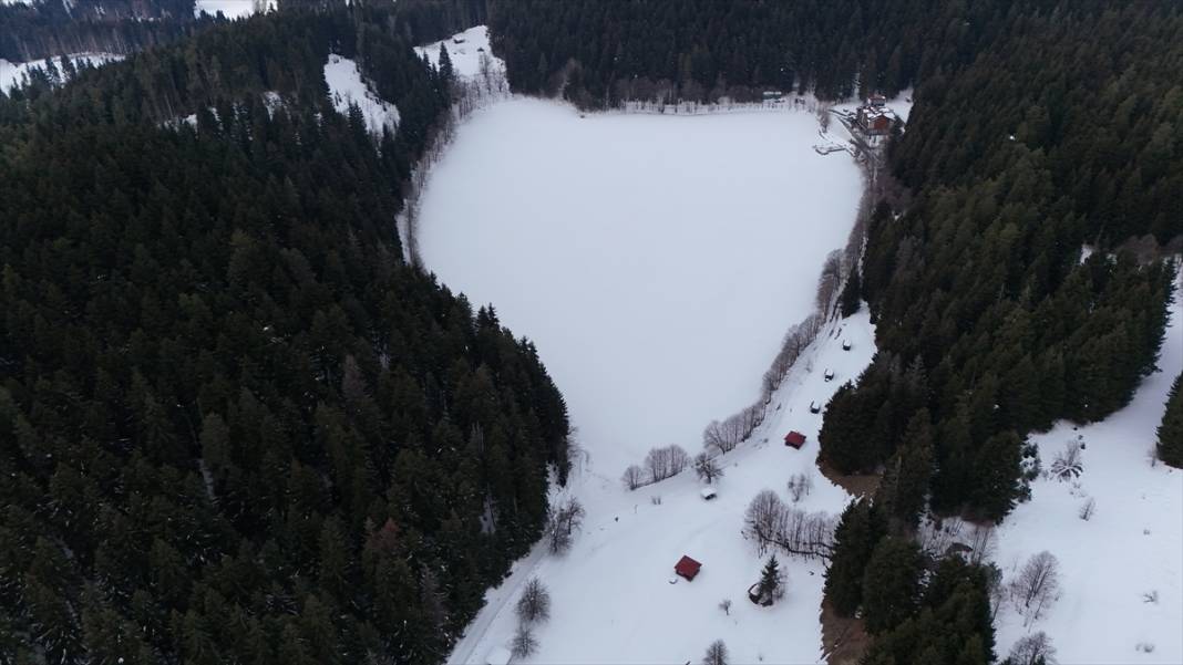 Şavşat'ın Karagöl'ü buz tuttu 5